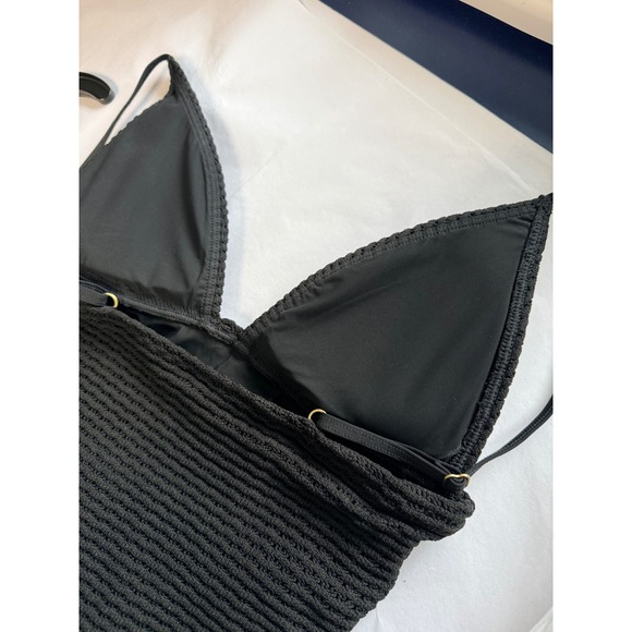J.Crew Plunge crochet one-piece Black Size 6 NWT - Picture 11 of 11